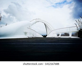 A Low Angle View Of Te Rewa Rewa Bridge In New Plymouth NZ