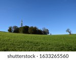 low angle view towards the summit of the Schutterlindenberg, Lahr Baden Germany