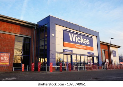 Low Angle View Of The Wickers Superstore From The Car Park Near West Street. Boston Lincs. UK. Jan 2021