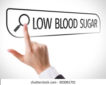 Low Blood Sugar Written In Search Bar On Virtual Screen