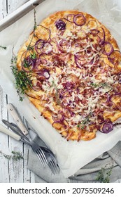 Low Carb Tarte Flambée With Bacon