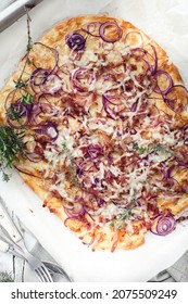 Low Carb Tarte Flambée With Bacon