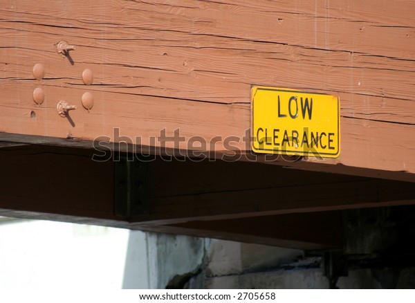 Low Clearance Sign Bridge Stock Photo Edit Now 2705658