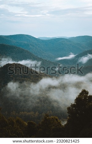 Low clouds in the Appalachian mountains, West Virginia