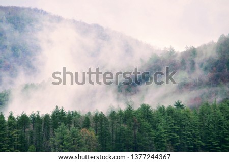 Similar – Image, Stock Photo Low clouds in the mountains of the Valparola Pass, Dolomite Alps in South Tirol