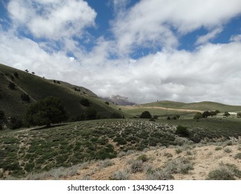 low clouds and mountains