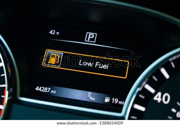 low fuel warning\
popping up on the display