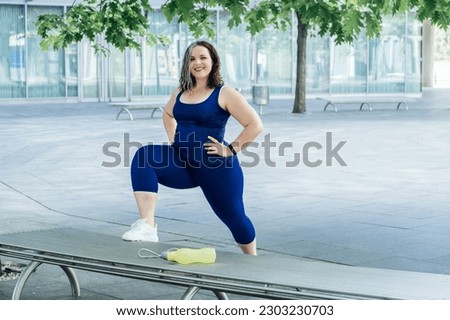 Low Impact Workouts, low threat beginner exercise to improve overall well-being. lose weight with low impact workouts. Plus size curvy woman doing Low Impact Workouts exercise outdoors.