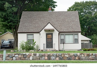 Low Income Urban House with Stone Wall 