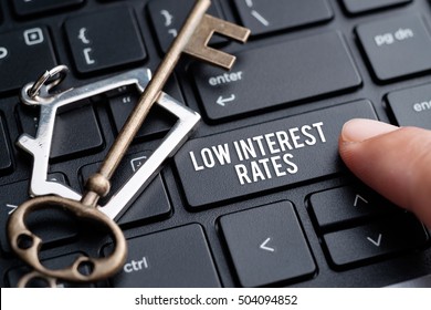 Low Interest Rates, decision selection banking loan services concept