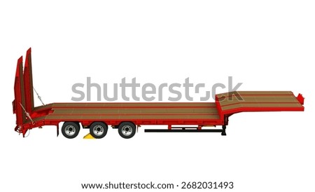 Low Loader Semi Trailer 3d Model