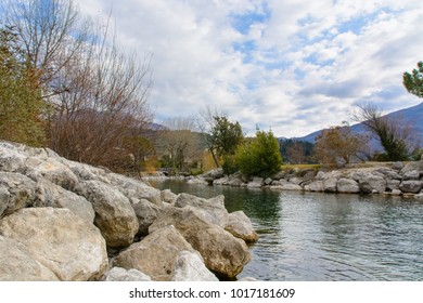 Low Perspective Look Of A S Shaped River 