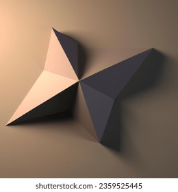 Low poly 3D image of aesthetic