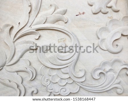 Low relief cement  Chinese style handcraft of flower stucco.