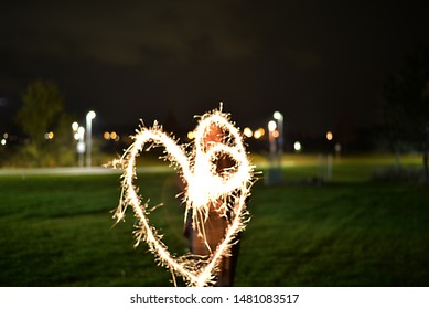 Low Shutter Speed Light Trail - Heart