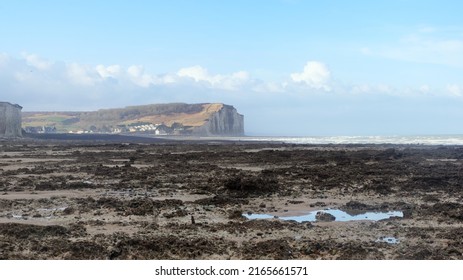 Low Tide And Criel-sur-Mer Cliffs In Normandy Coast