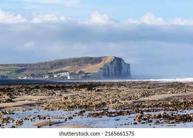 Low Tide And Criel-sur-Mer Cliffs In Normandy Coast