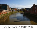 Low tide in The Haven in Boston, Lincolnshire