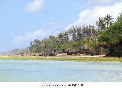 Low Tide On A Mombasa Beach, Kenya