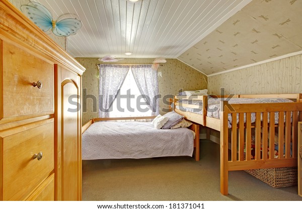 Low Vaulted Ceiling Room Carpet Floor Stock Photo Edit Now