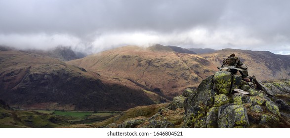 Low Winter Clouds Over The Summit Of Dale Head