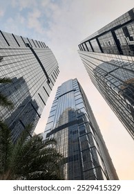Low-angle view of cutting-edge architecture in SCBD, capturing the essence of modern city design