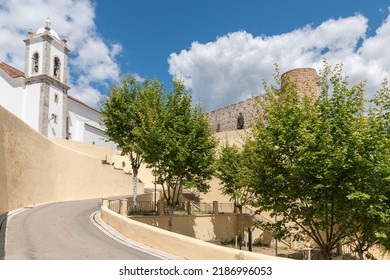 The Low-angle View Of The Mother Church Of Sao Salvador In Sines On A Sunny Day