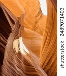 The lower antelope canyon rock formations during Navajo tour