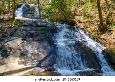 The Lower Falls Of The Fall Branch Falls Along The Benton Mackaye Trail, Near Cherry Log, Georgia.