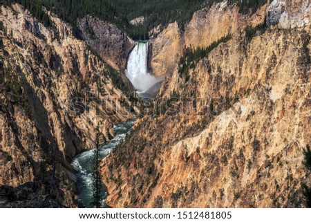 Similar – Image, Stock Photo Lower Falls in the Grand Canyon of the Yellowstone, Wyoming, USA