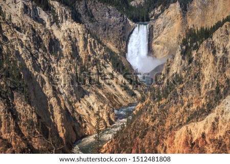 Similar – Image, Stock Photo Lower Falls in the Grand Canyon of the Yellowstone, Wyoming, USA