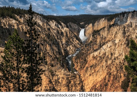 Similar – Image, Stock Photo Lower Falls in the Grand Canyon of the Yellowstone, Wyoming, USA