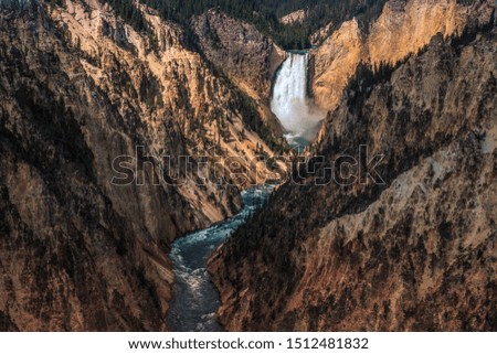 Similar – Image, Stock Photo Lower Falls in the Grand Canyon of the Yellowstone, Wyoming, USA