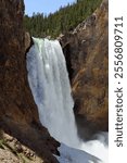 Lower Falls, Uncle Tom’s Trail, Grand Canyon of the Yellowstone River, South Rim, Yellowstone National Park, Wyoming, USA