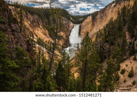 Similar – Image, Stock Photo Lower Falls in the Grand Canyon of the Yellowstone, Wyoming, USA