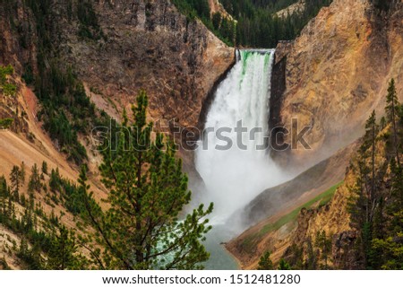 Similar – Image, Stock Photo Lower Falls in the Grand Canyon of the Yellowstone, Wyoming, USA