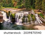 Lower Lewis River Falls in Gifford Pinchot National Forest, Washington, USA.