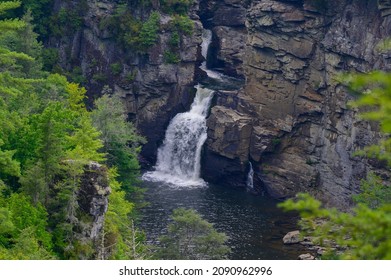 The lower Linville Falls and Gorge, viewed from Erwin's View, near the Blue Ridge Parkway in North Carolina. - Shutterstock ID 2090962996