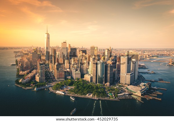 Lower Manhattan Air Stock Photo (Edit Now) 452029735