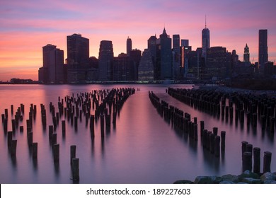 Lower Manhattan Beautiful Skyline at night, New York