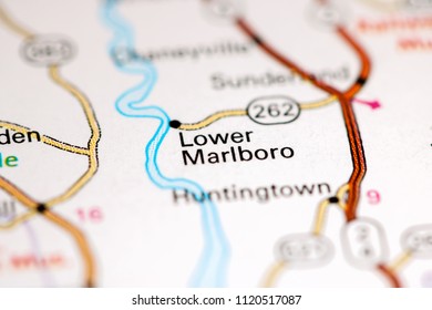 Lower Marlboro. Maryland. USA On A Map