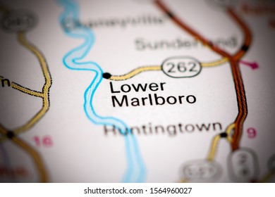 Lower Marlboro. Maryland. USA On A Map