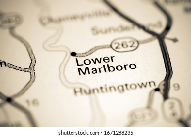 Lower Marlboro. Maryland. USA On A Map