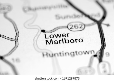 Lower Marlboro. Maryland. USA On A Map