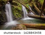 Lower Murhut Falls in Olympic National Forest in Hoodsport, WA