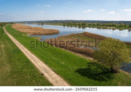 Lower Oder Valley National Park in Brandenburg, Germany on a Spring Day