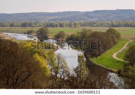 Lower Oder Valley National Park in Brandenburg, Germany on a Spring Day