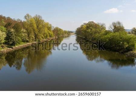 Lower Oder Valley National Park in Brandenburg, Germany on a Spring Day