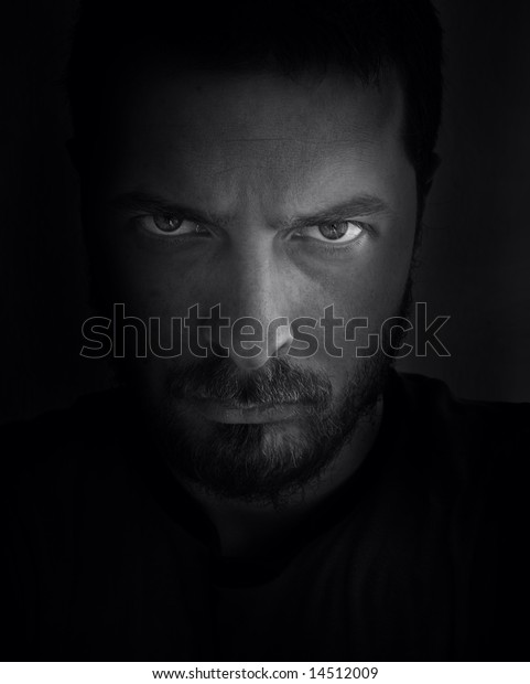 Lowkey Portrait Scary Looking Man Stock Photo 14512009 | Shutterstock
