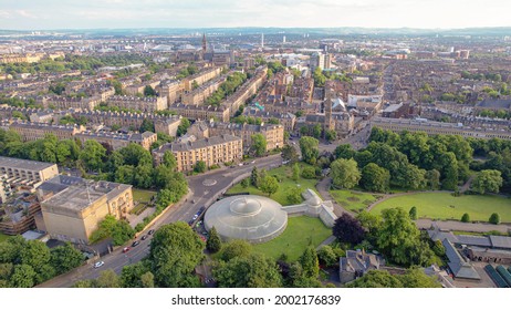 Low-level Aerial Image Over The Botanic Gardens In The West End Of Glasgow. 